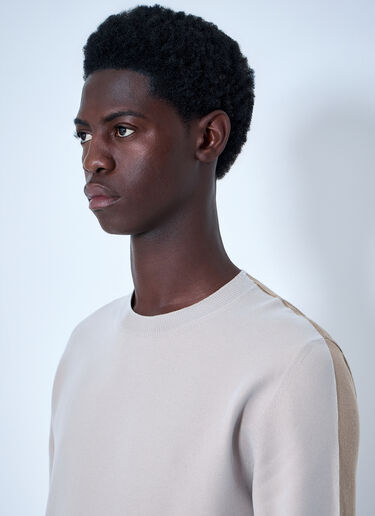 MM6 Maison Margiela Fine Knit Crewneck Sweater Beige mmm0164004