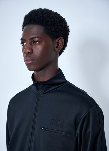 LN-CC® - MM6 Maison Margiela: Zip-Front Jacket - Black MM6 Maison Margiela Zip-Front Jacket Black mmm0164003