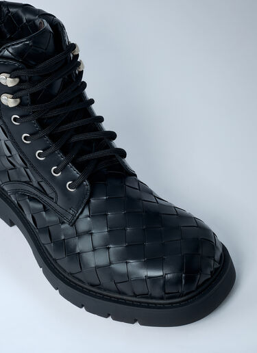LN-CC® - Bottega Veneta: Haddock Lace-Up Ankle Boots - Black Bottega Veneta Haddock Lace-Up Ankle Boots Black bov0161011