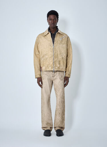LN-CC® - Vivienne Westwood: Denim Zip Jacket - Beige Vivienne Westwood Denim Zip Jacket Beige vvw0164010