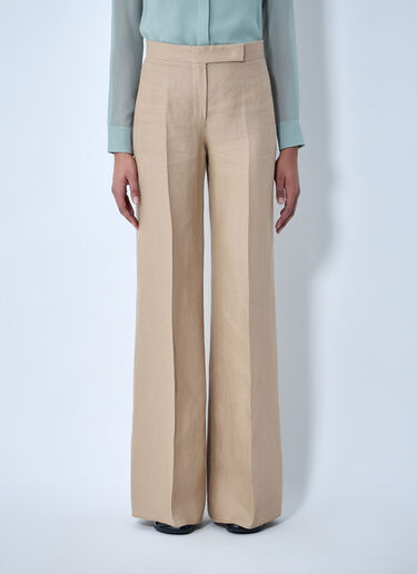 LN-CC® - Max Mara: High-Waisted Wide-Leg Trousers - Beige Max Mara High-Waisted Wide-Leg Trousers Beige max0264301
