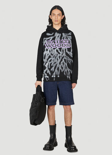 LN-CC® - Saintwoods: Lightning Hooded Sweatshirt - Black Saintwoods Lightning Hooded Sweatshirt Black swo0151012