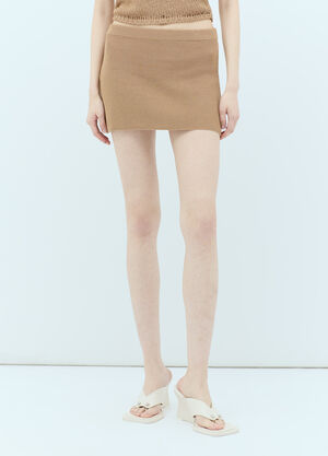 LN-CC® - Aya Muse: Agos Mini Skirt - Brown Aya Muse Agos Mini Skirt Brown aym0255001