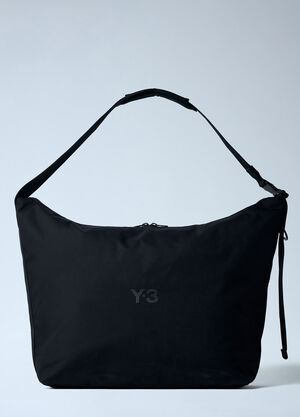 LN-CC® - Y-3: Large Logo Motif Crossbody Bag - Black Y-3 Large Logo Motif Crossbody Bag Black yyy0162011