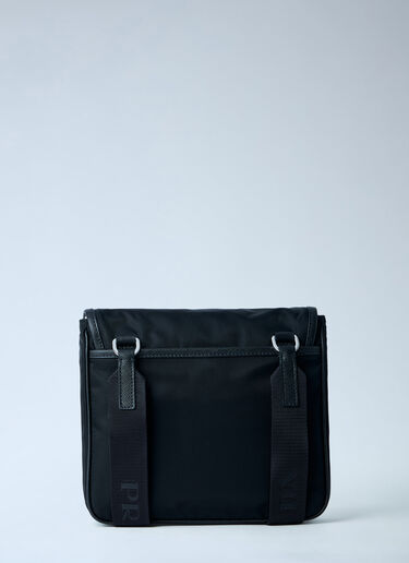 Prada Re-Nylon and Saffiano Leather Shoulder Bag Black pra0164012