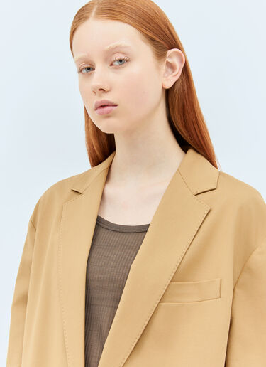 LN-CC® - Max Mara: Oversized Canvas Blazer - Beige Max Mara Oversized Canvas Blazer Beige max0257004