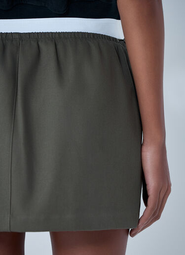 Alexander Wang Elasticated Waist Mini Skirt Green awg0263007
