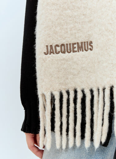 Jacquemus L'Echarpe Moisson Scarf Beige jac0358002