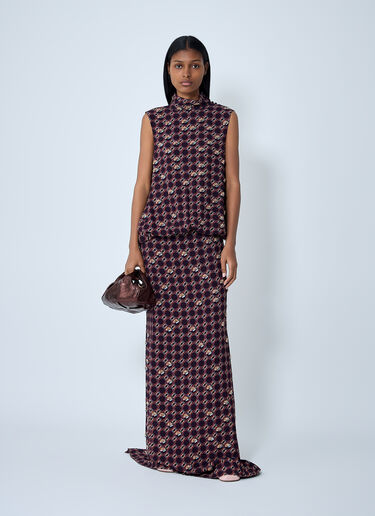 LN-CC® - Dries Van Noten: Embroidered Dress - Pink Dries Van Noten Embroidered Dress Pink dvn0262002