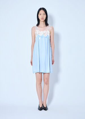 Maison Margiela Taped Slip Mini Dress Light Blue mla0264052