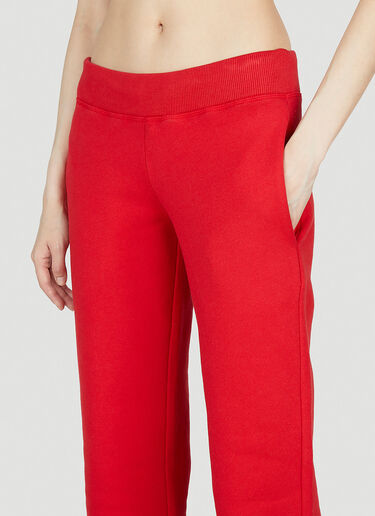 LN-CC® - Mowalola: Logo Print Track Pants - Red Mowalola Logo Print Track Pants Red mow0352006