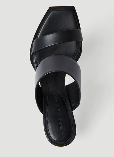 LN-CC® - Alexander McQueen: Shard High Heel Sandals - Black Alexander McQueen Shard High Heel Sandals Black amq0252016