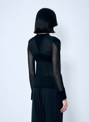 LN-CC® - Jean Paul Gaultier: 镂空针织衫 - 黑色 Jean Paul Gaultier 镂空针织衫 黑色 jpg0259011