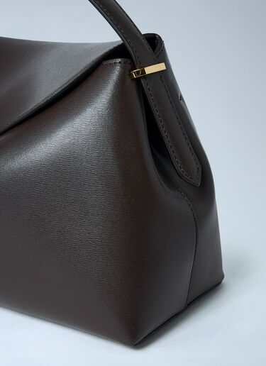 LN-CC® - TOTEME: T-Lock Leather Top-Handle Bag - Brown TOTEME T-Lock Leather Top-Handle Bag Brown tot0263078