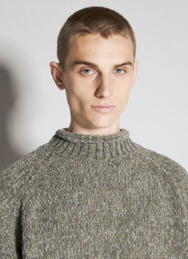 LN-CC® - UNDERCOVER: High Neck Sweater - Grey UNDERCOVER High Neck Sweater Grey und0154005
