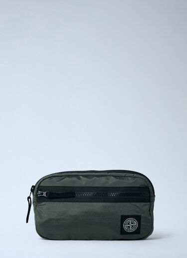 Stone Island 로고 모티프 벨트 백 녹색 sto0164025