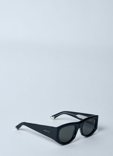LN-CC® - Gucci: 矩形框太阳镜 - 黑色 Gucci 矩形框太阳镜 黑色 gus0259055