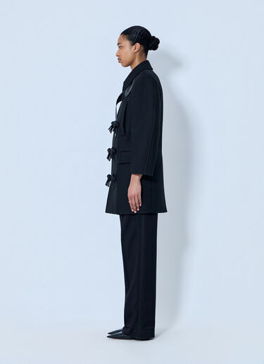 Bottega Veneta Double-Breasted Coat with Knot Details Black bov0264065