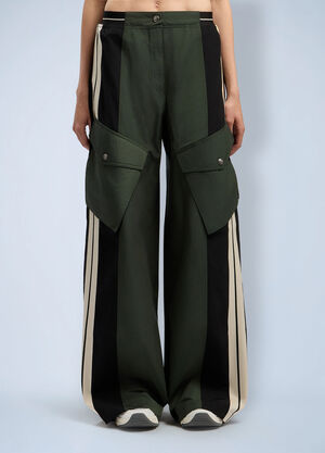 LN-CC® - Palm Angels: Panel Cargo Pants - Green Palm Angels Panel Cargo Pants Green pma0262079