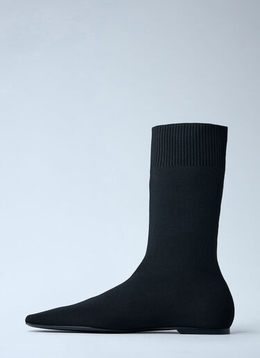 LN-CC® - TOTEME: Knit Sock Boots - Black TOTEME Knit Sock Boots Black tot0262015