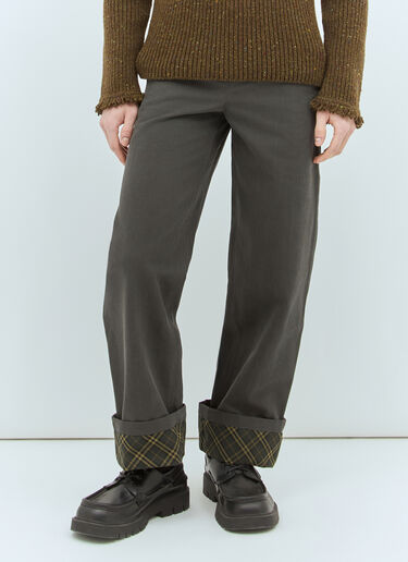Burberry Cotton Carpenter Pants Grey bur0158002