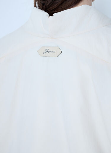 LN-CC® - Jacquemus: The Châle Bomber Jacket - White Jacquemus The Châle Bomber Jacket White jac0264006