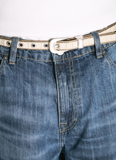 LN-CC® - Our Legacy: Pleated Biscuit Belt - Beige Our Legacy Pleated Biscuit Belt Beige our0358006