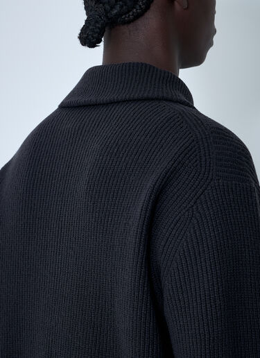 Yohji Yamamoto Half-Zip Sweater Black yoy0162007