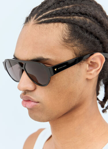 LN-CC® - Bottega Veneta: Soft Aviator Sunglasses - Black Bottega Veneta Soft Aviator Sunglasses Black bos0358001