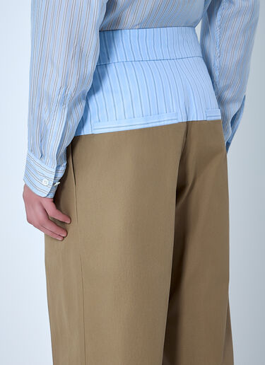Dries Van Noten Wide-Leg Trousers with Elasticated Waistband Camel dvn0163015