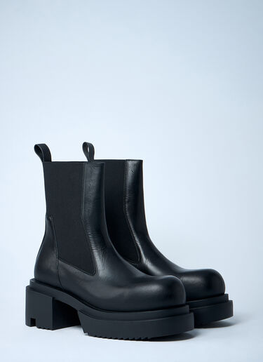 LN-CC® - Rick Owens: Beatle Bogun Boots - Black Rick Owens Beatle Bogun Boots Black ric0161033