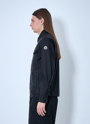 LN-CC® - Moncler: Zip-Up Shirt - Black Moncler Zip-Up Shirt Black mon0160016