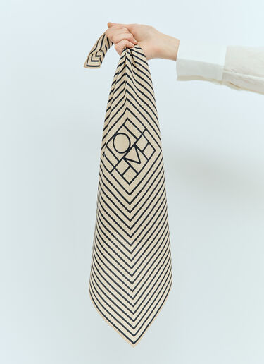 LN-CC® - TOTEME: Signature Monogram Silk Scarf - Beige TOTEME Signature Monogram Silk Scarf Beige tot0257004