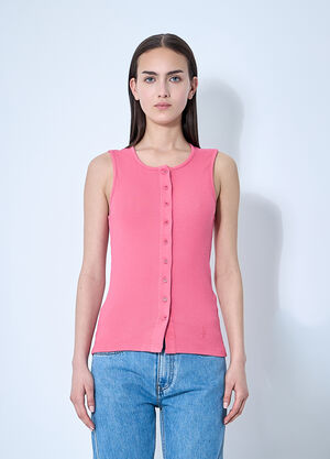 JW Anderson Button-Down Tank Top Pink jwa0260007