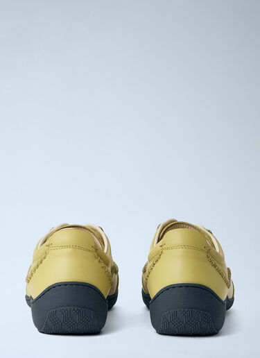 LN-CC® - Kiko Kostadinov: Sargo Leather Sneakers - Yellow Kiko Kostadinov Sargo Leather Sneakers Yellow kko0164015
