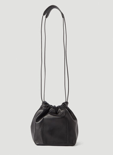 LN-CC® - Jil Sander: Drawstring Small Shoulder Bag - Black Jil Sander Drawstring Small Shoulder Bag Black jil0245034