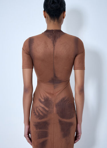 Acne Studios Short Sleeve Maxi Dress Brown acn0264064