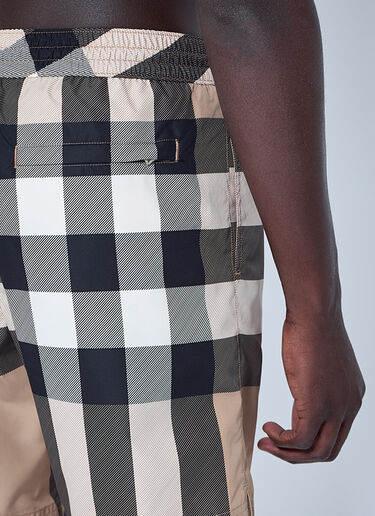 LN-CC® - Burberry: Check Swim Shorts - Beige Burberry Check Swim Shorts Beige bur0159047