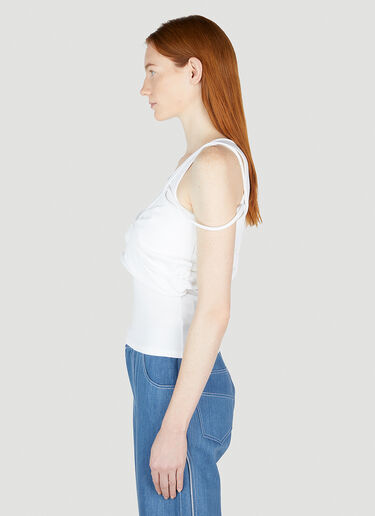 LN-CC® - Mainline:RUS/Fr.CA/DE: Draped Tank Top - White Mainline:RUS/Fr.CA/DE Draped Tank Top White mai0352003