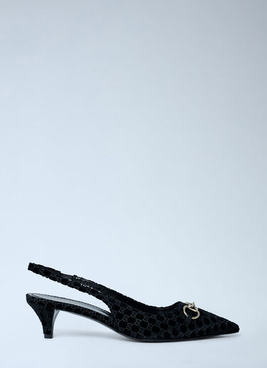 Gucci GG 露跟浅口鞋 黑色 guc0261064
