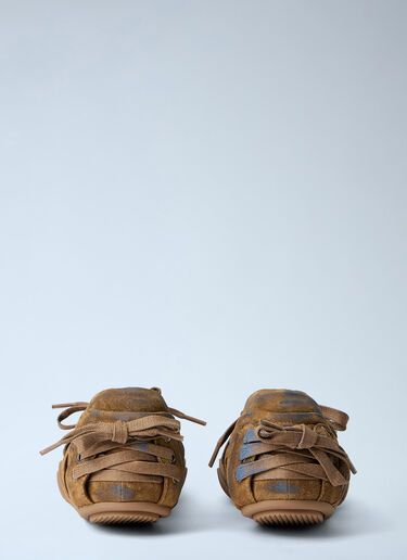 LN-CC® - Acne Studios: Lace-Up Suede Flats - Brown Acne Studios Lace-Up Suede Flats Brown acn0264013