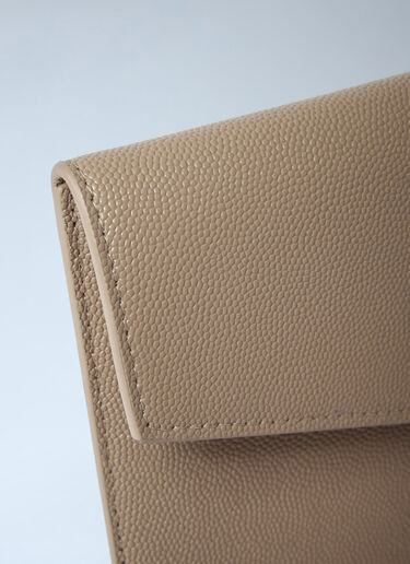 LN-CC® - Saint Laurent: Medium Uptown Clutch - Beige Saint Laurent Medium Uptown Clutch Beige sla0260036