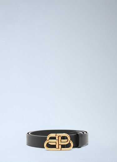 LN-CC® - Balenciaga: BB Logo Belt - Black Balenciaga BB Logo Belt Black bal0245083