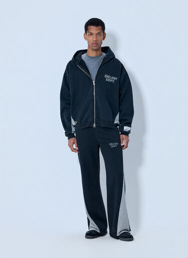 LN-CC® - Gallery Dept.: Zip-Up Logo Hoodie - Black Gallery Dept. Zip-Up Logo Hoodie Black gdp0164013