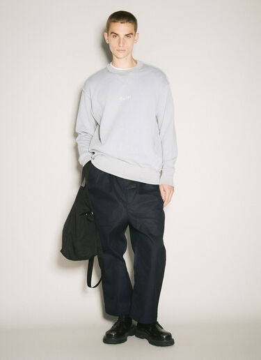 LN-CC® - Comme des Garçons Homme: 로고 자수 티셔츠 - 그레이 Comme des Garçons Homme 로고 자수 티셔츠 그레이 cdh0158013