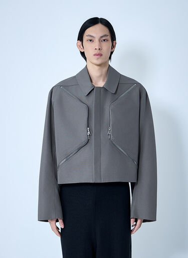 LN-CC® - Rick Owens: Heizer Mac Jacket - Grey Rick Owens Heizer Mac Jacket Grey ric0163019