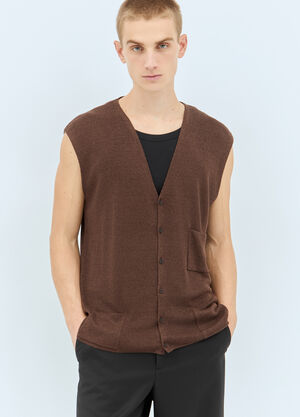 The Row Tarik Vest Brown row0158005