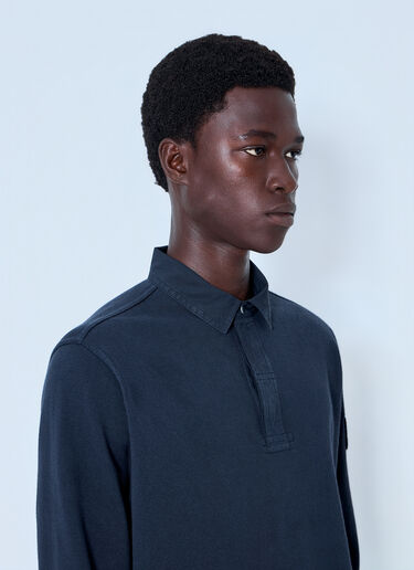 Stone Island Long Sleeve Polo Shirt Navy sto0165075