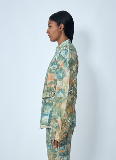 Kiko Kostadinov x Levi's 프린트 카리나 벨트 재킷  그린 kil0260001