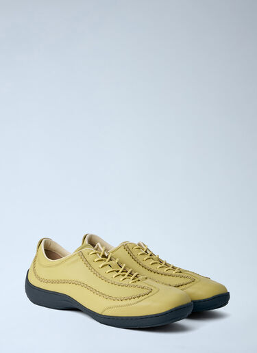 LN-CC® - Kiko Kostadinov: Sargo Leather Sneakers - Yellow Kiko Kostadinov Sargo Leather Sneakers Yellow kko0164015